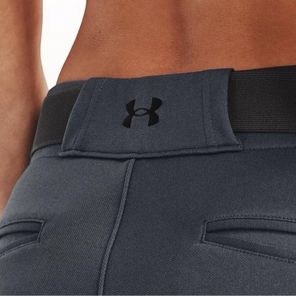 Under Armour Women's Vanish Fastpitch Softball Pants Grey/Black - YLG - Picture 10 of 11